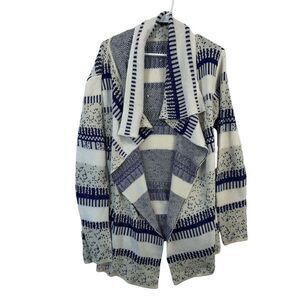 Cottagecore Cowgirl Women Blue Open Cardigan Lulu Fushi Waterfall Sweater M READ